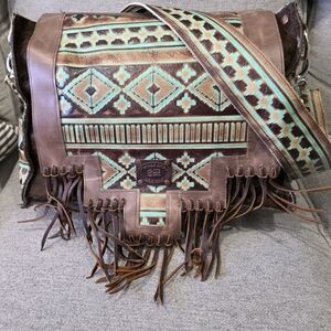 One Of A Kind Cowhide Messenger Bag